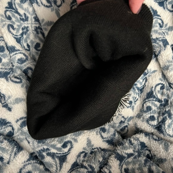 PINK Beanie Hat Black, Red and White - Picture 5 of 5